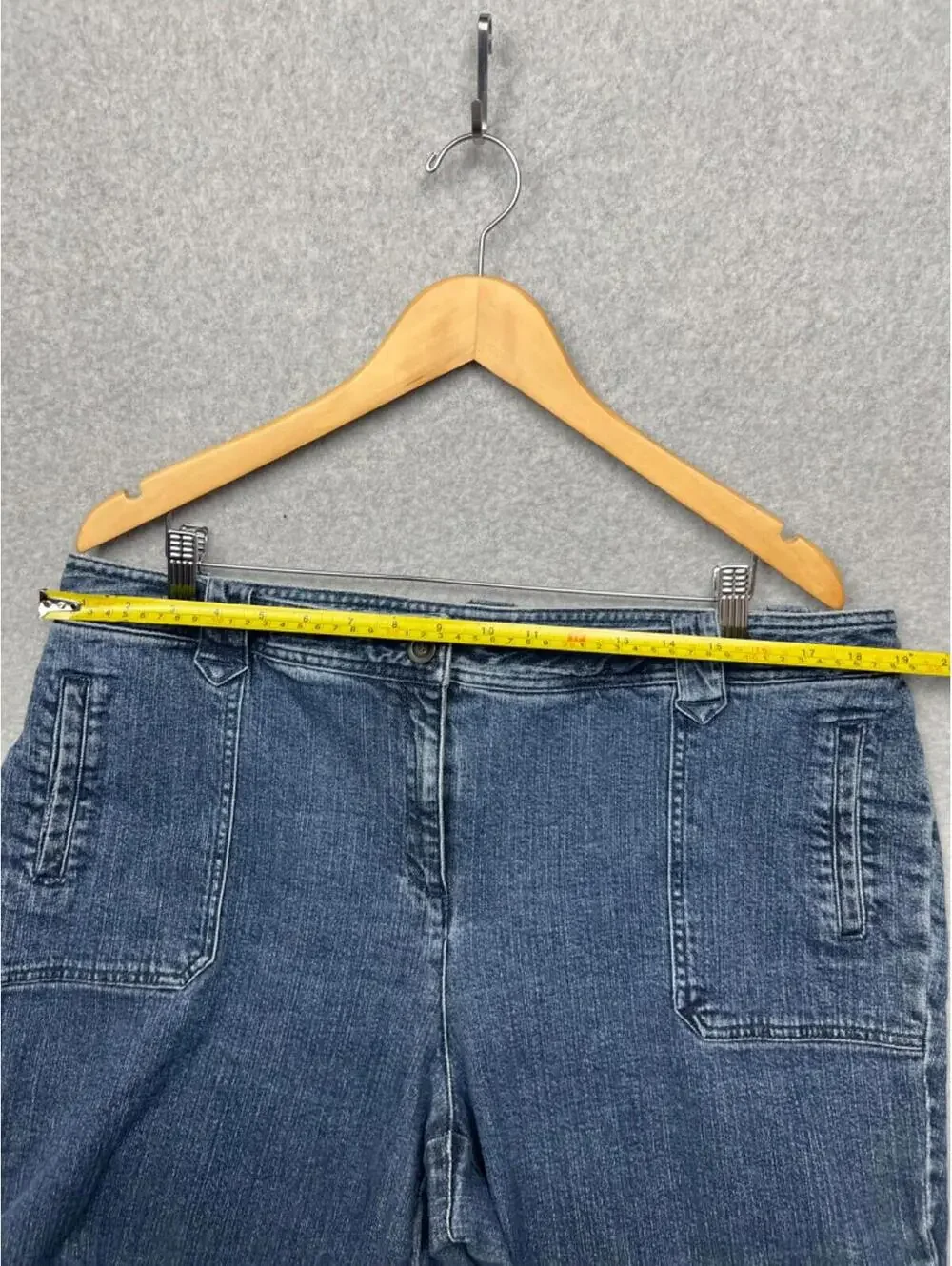 Y2K 90s Charter Club Roll Tab Denim Jeans Womens Plus 16W Outdoor Casual Pockets